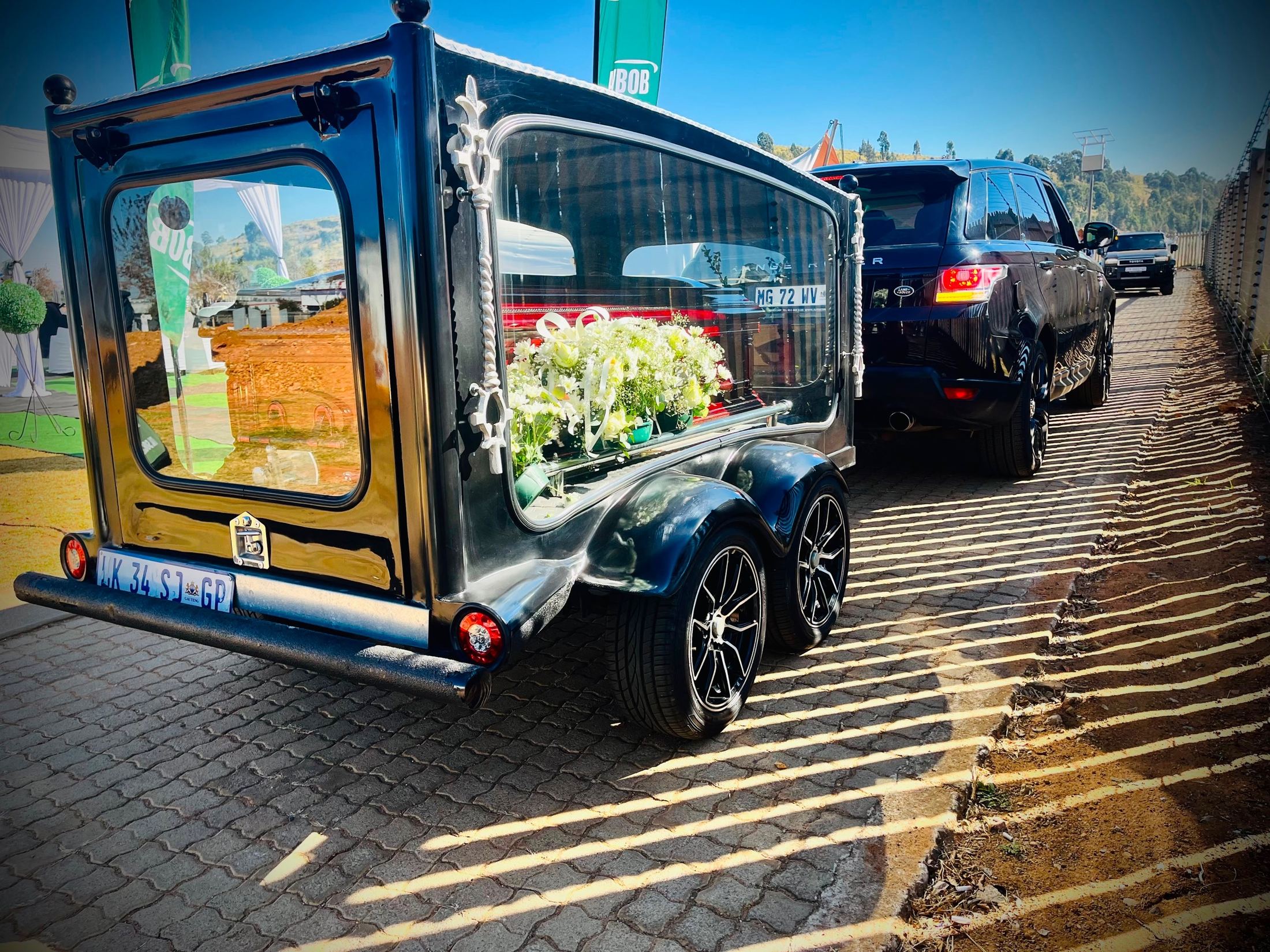 Hearse and service vehicle